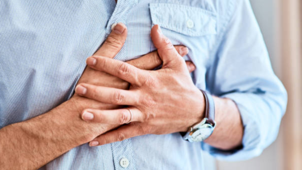 Illustration of chest pain, representing heart health