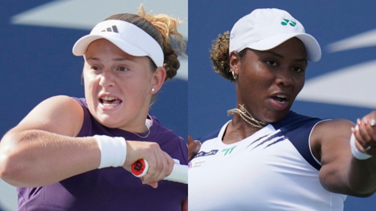 Jelena Ostapenko and Taylor Townsend at US Open 2025. Courtesy: AP Jelena Ostapenko, Taylor Townsend